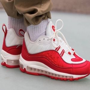 Nike Air Max 98 University Red White Reflective Men's Sneakers 13